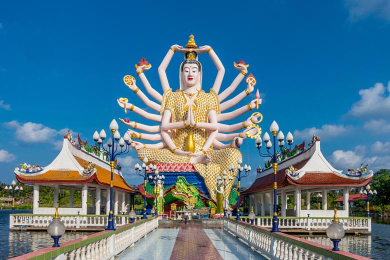 The 18-arms of Guan Yin at Wat Plai Laem