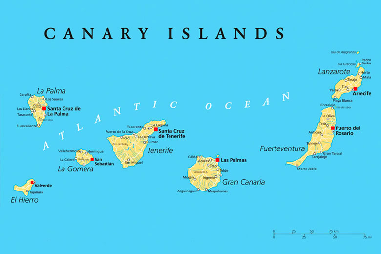 There are eight Canary islands to choose from There are eight Canary islands to choose from