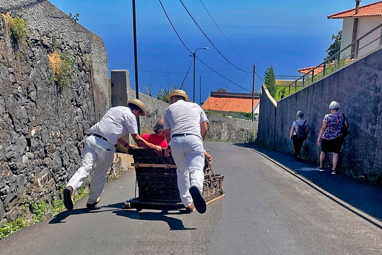 The world's most thrilling toboggan ride, Madeira The world's most thrilling toboggan ride, Madeira