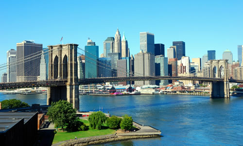 New York City Skyline and Brooklyn Bridge