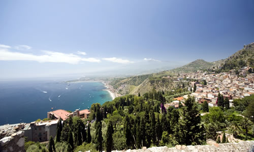 Panorama of Taormina, Sicily, Italy © RJ Lerich