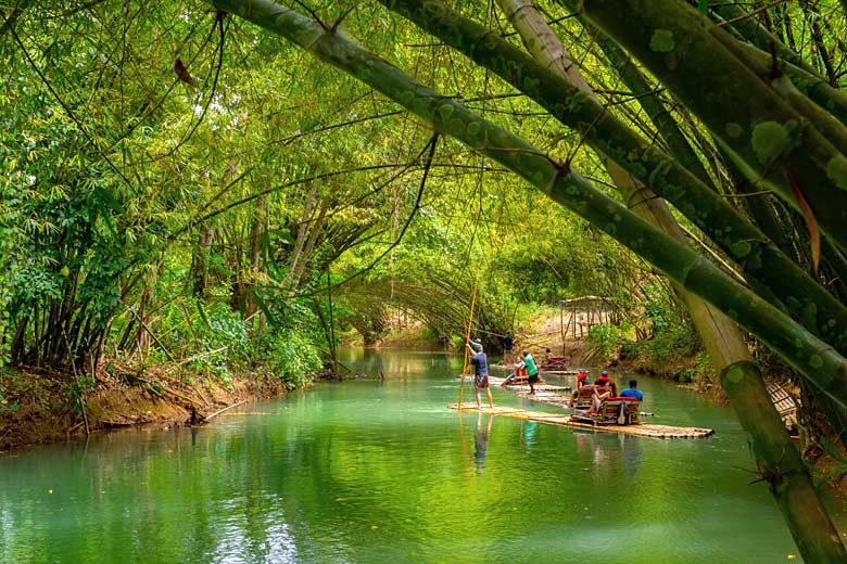 Bamboo rafting on the Martha Brae River, Jamaica